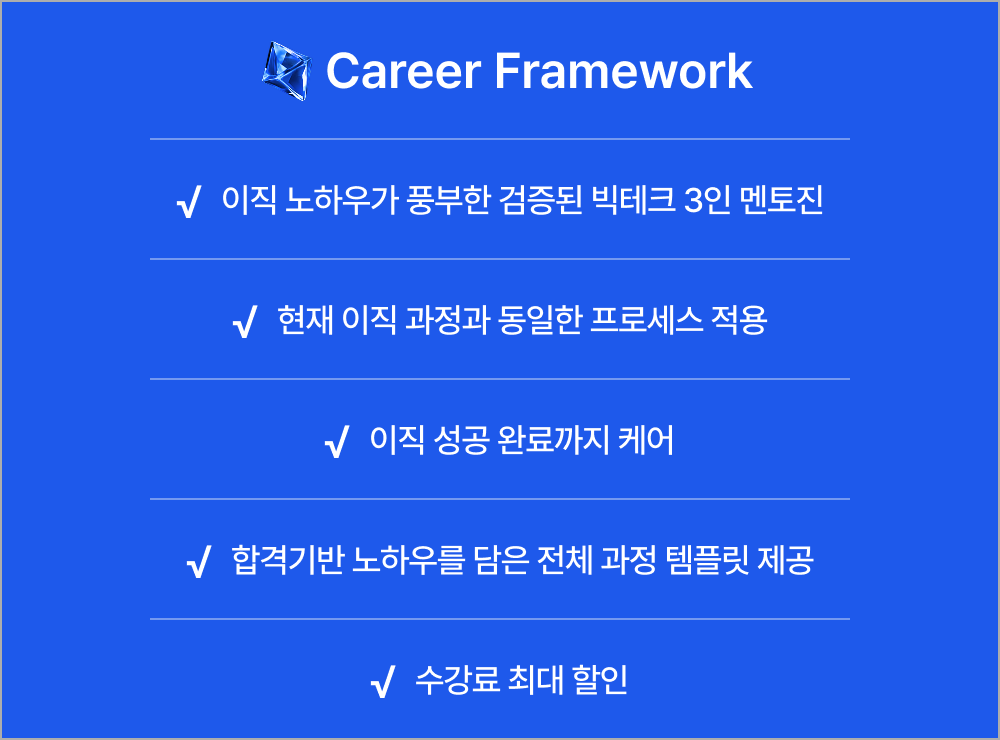 Career Framework 장점